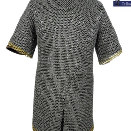 Chain mail Shirt, 8 mm Flat Riveted With Flat Washer, Chain mail Hauberk Full Sleeves ,